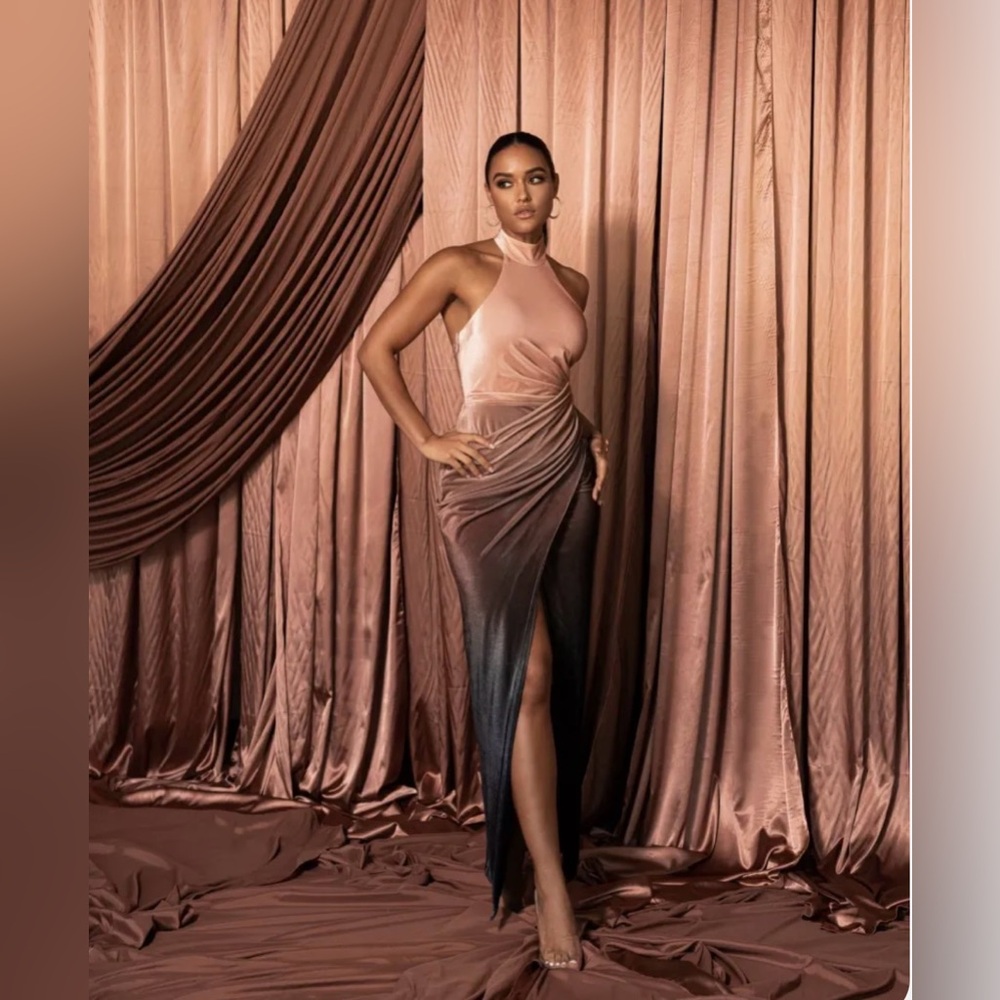 JLUXLABEL Elegant Ombre Gala Dress
